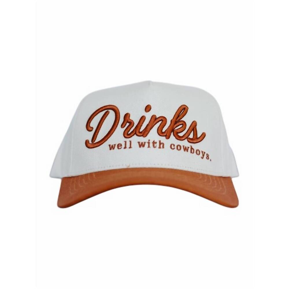 NEW SUMMER TEES unisex - drinks well with cowboys hat in brown